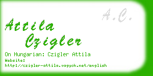 attila czigler business card